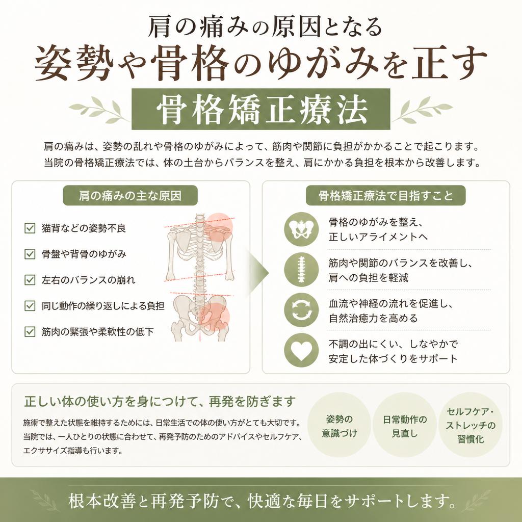 骨格矯正で根本から改善！