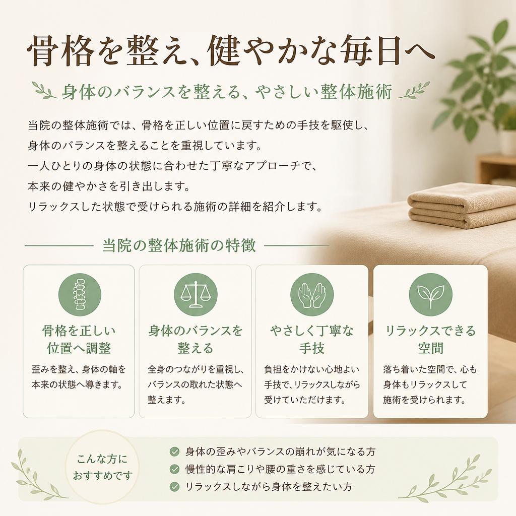 整体による骨格矯正