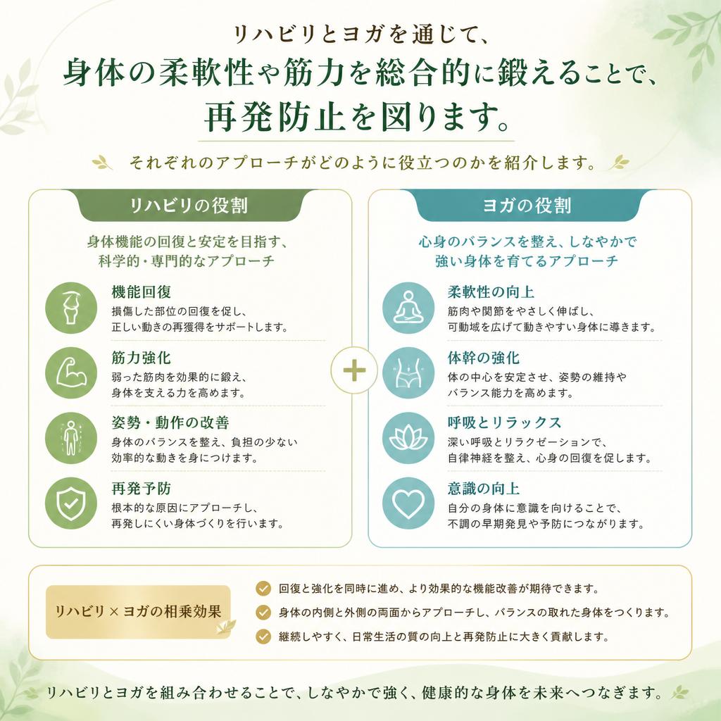 リハビリとヨガの重要性