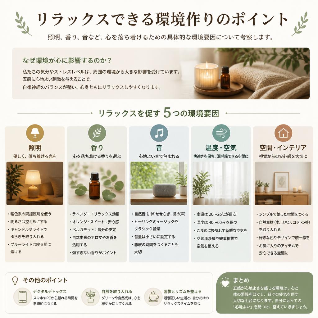 3. 環境がもたらすリラクゼーションの重要性