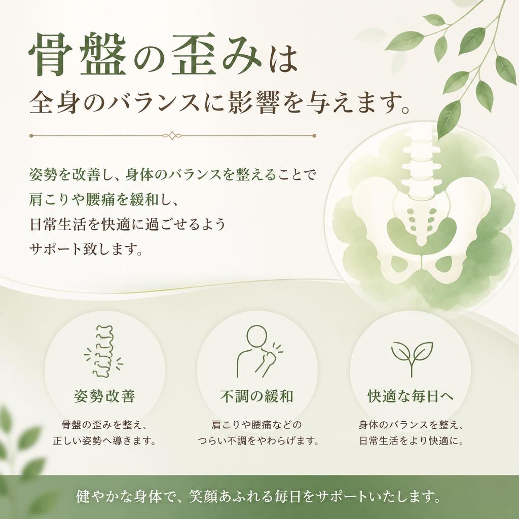 骨盤矯正で整える身体の基盤