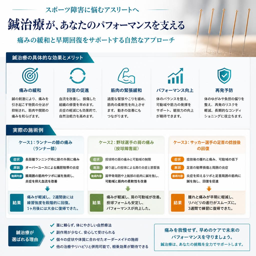 スポーツ障害に対する鍼治療のメリット
