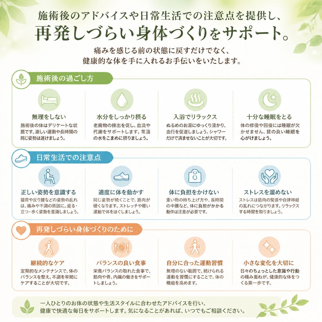 痛みの再発を防ぐための体づくり