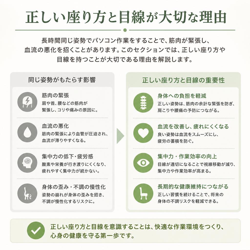 デスクワーク姿勢の影響
