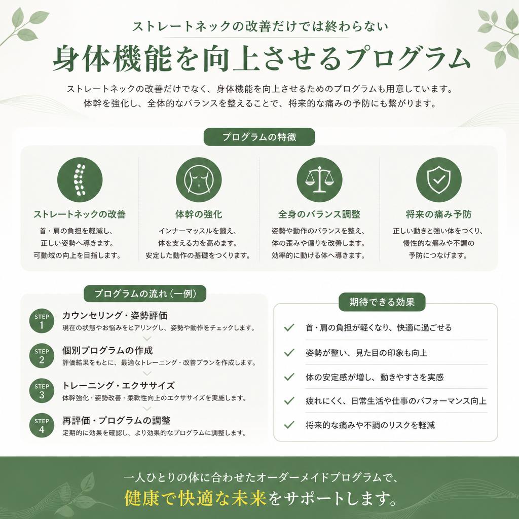 身体機能向上への取り組み