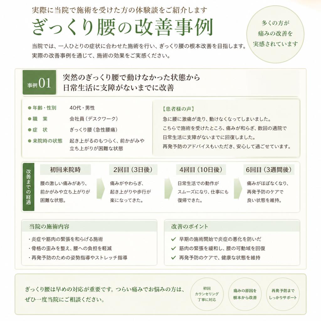 症例紹介と患者様の声