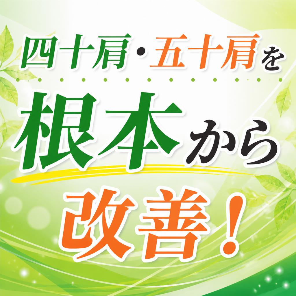 四十肩・五十肩を根本から改善！