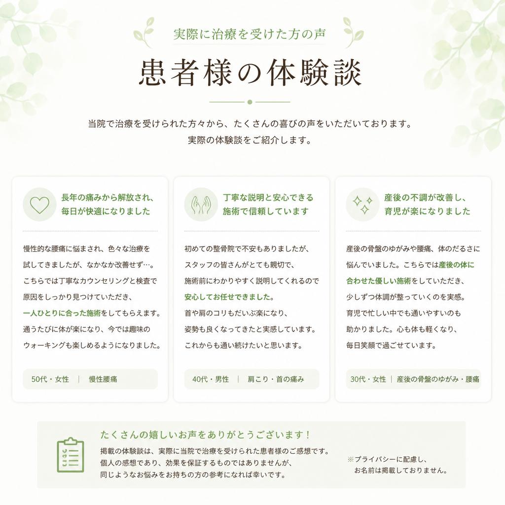 実績と患者様の声