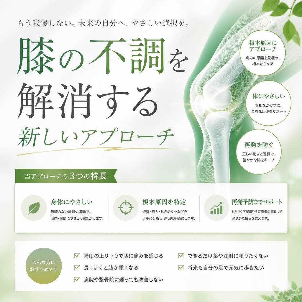 膝の不調を解消する新しいアプローチ