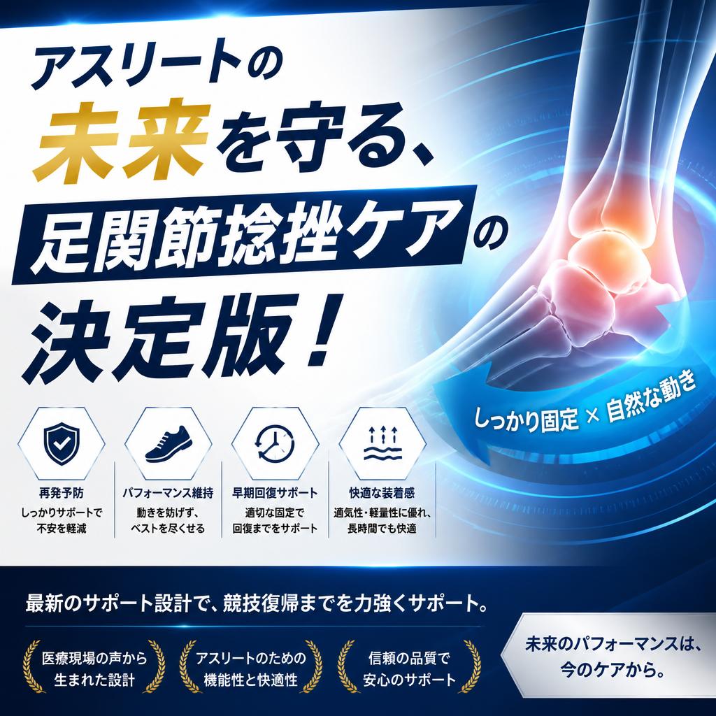 アスリートの未来を守る、足関節捻挫ケアの決定版！
