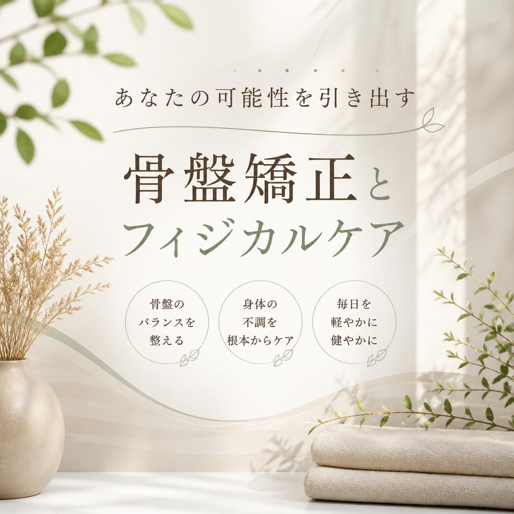 あなたの可能性を引き出す骨盤矯正とフィジカルケア