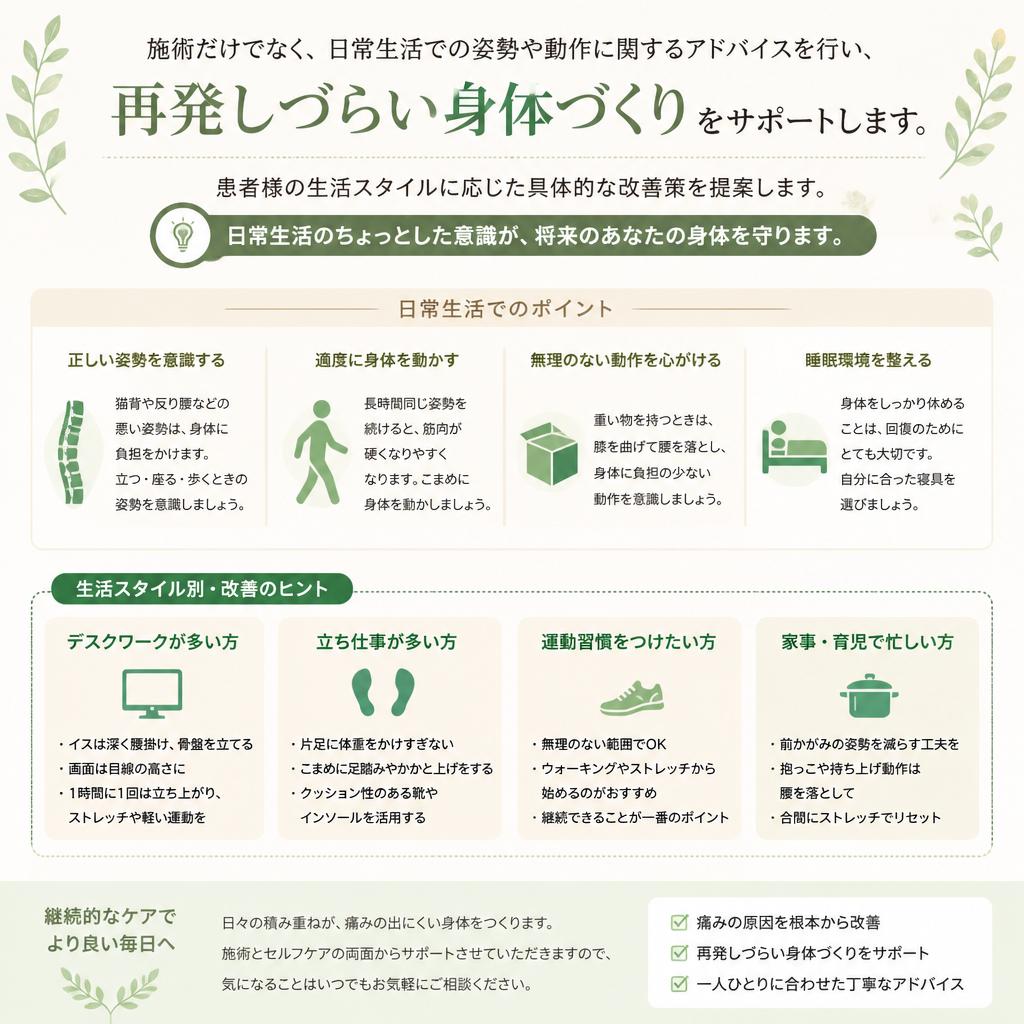 再発防止のためのアドバイス