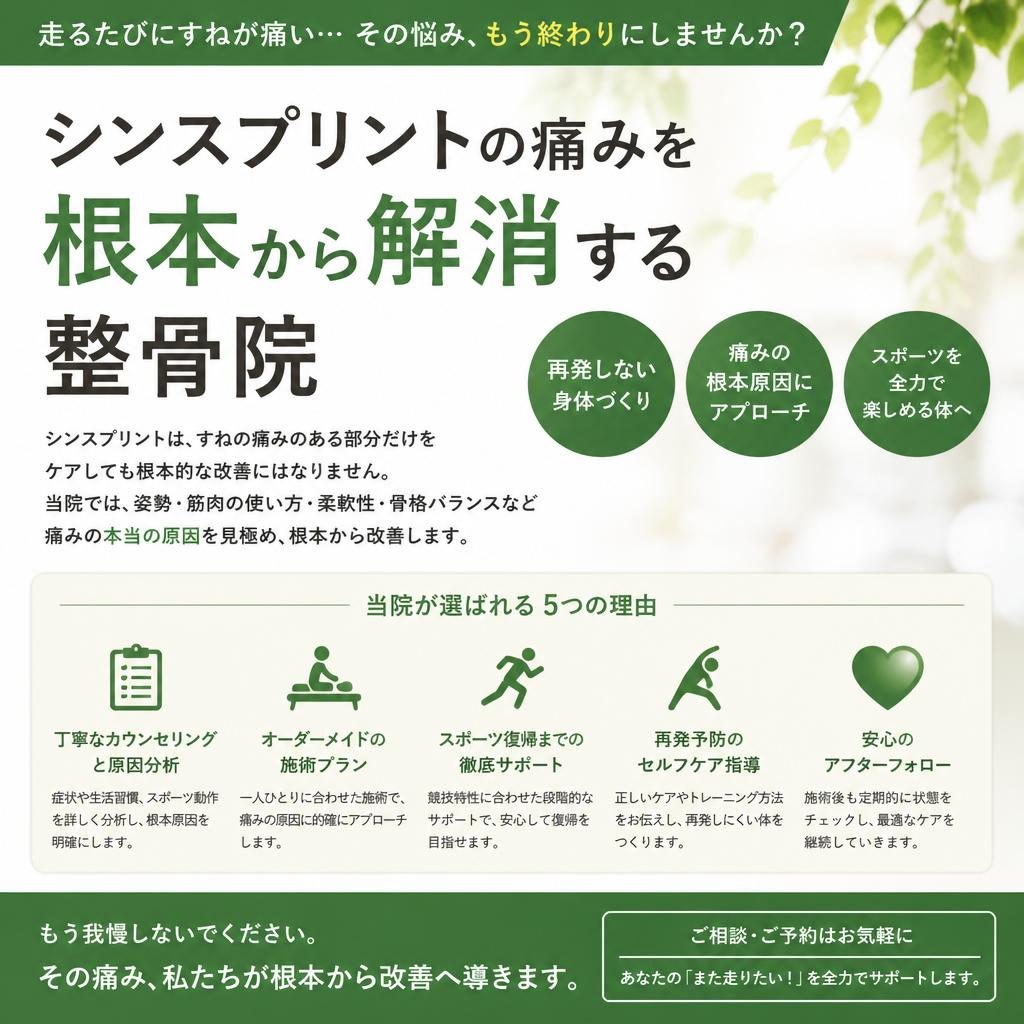 シンスプリントの痛みを根本から解消する整骨院