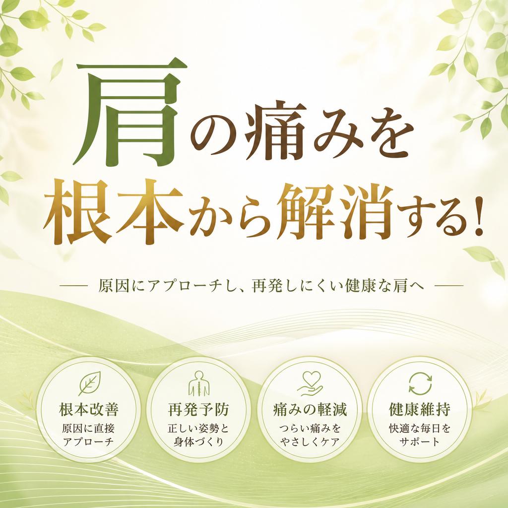 肩の痛みを根本から解消する！