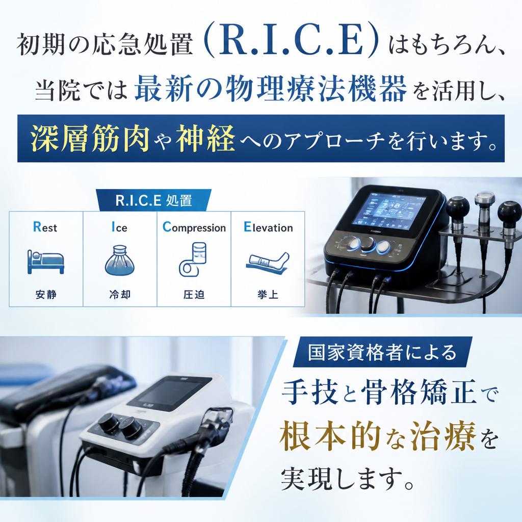 捻挫後の適切な治療法
