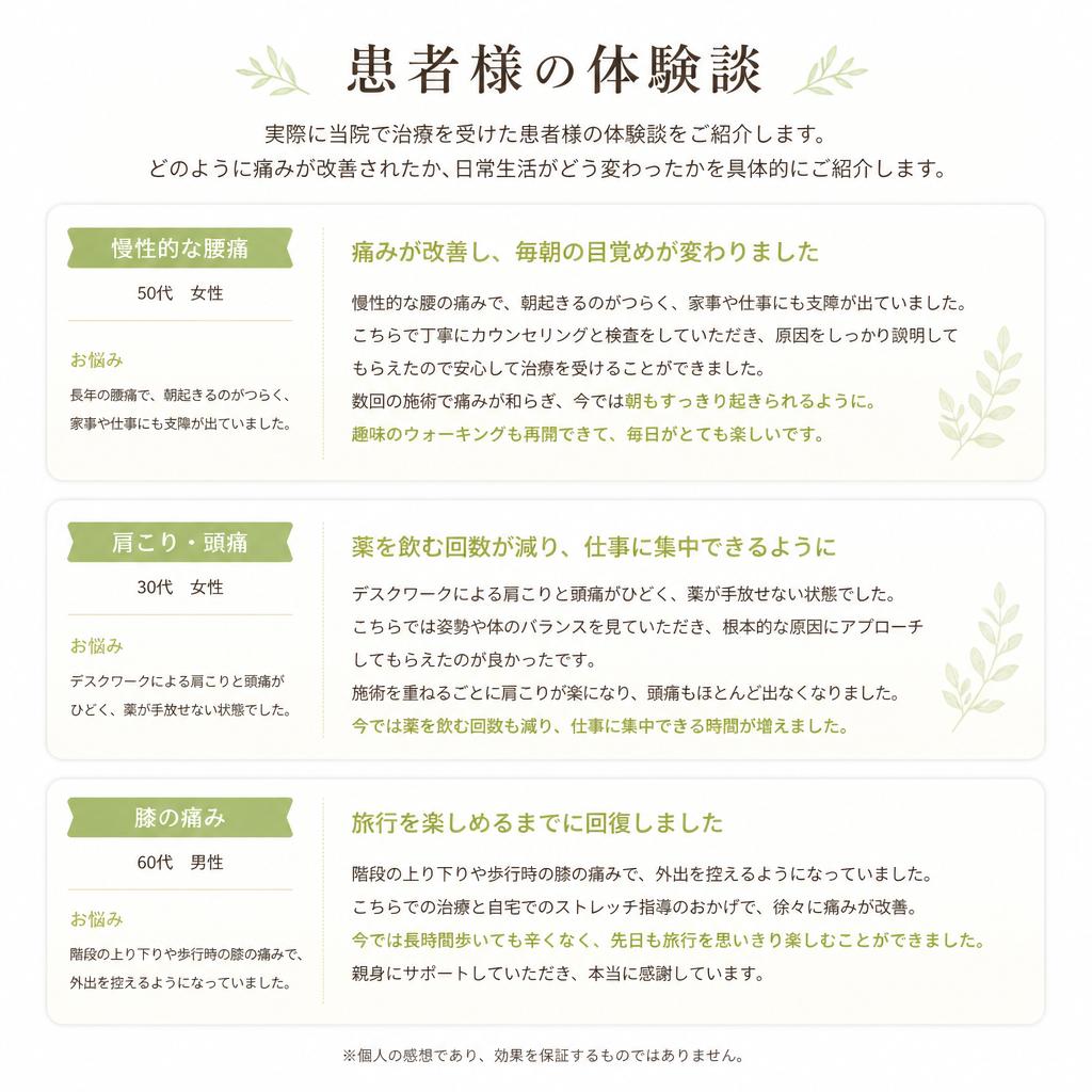患者様の声
