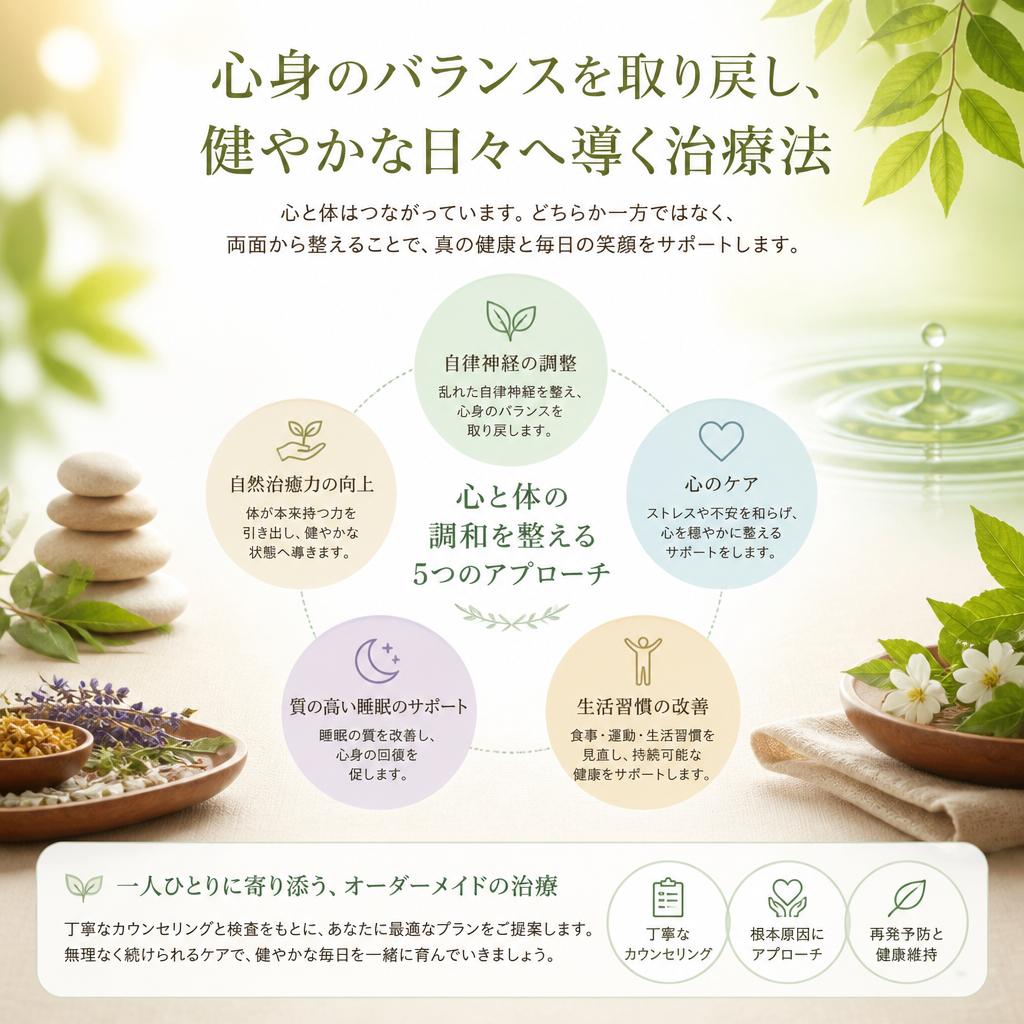 心身のバランスを取り戻し、健やかな日々へ導く治療法
