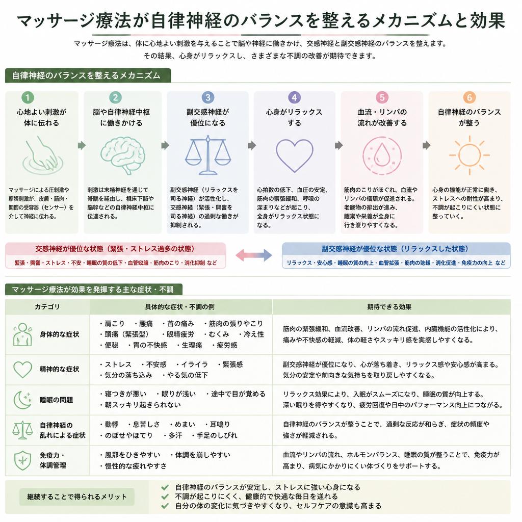 マッサージ療法の利点