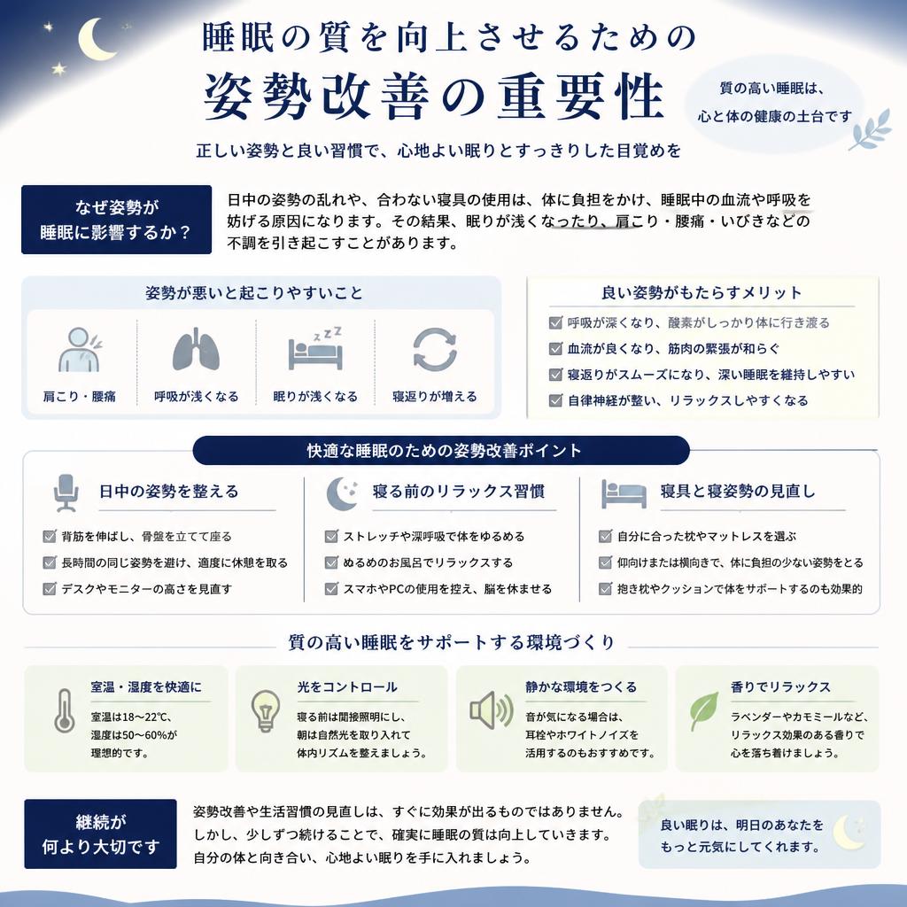 睡眠障害と姿勢改善