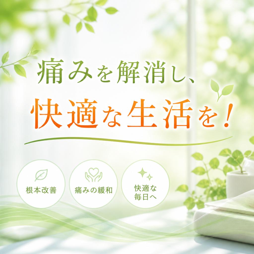 痛みを解消し、快適な生活を！