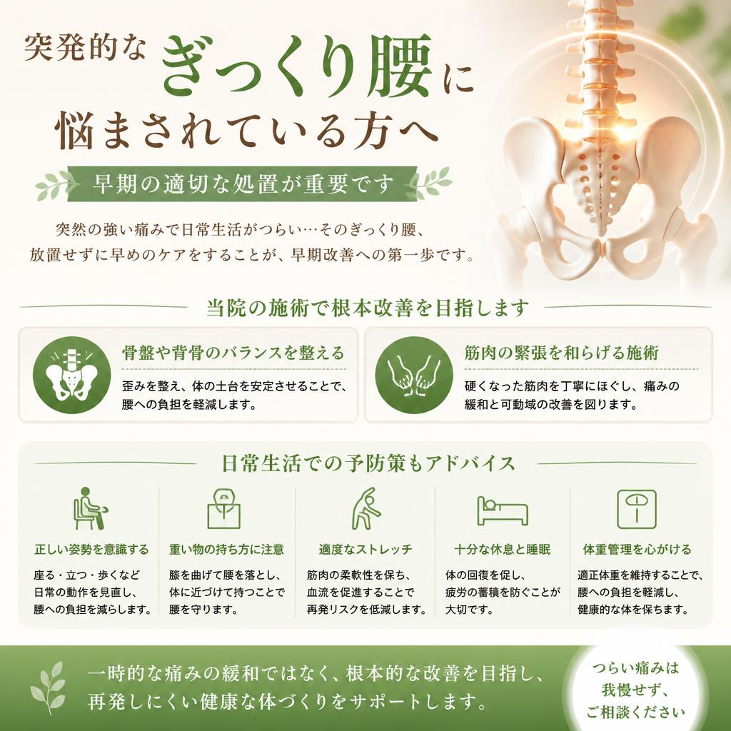 ぎっくり腰対策の重要性