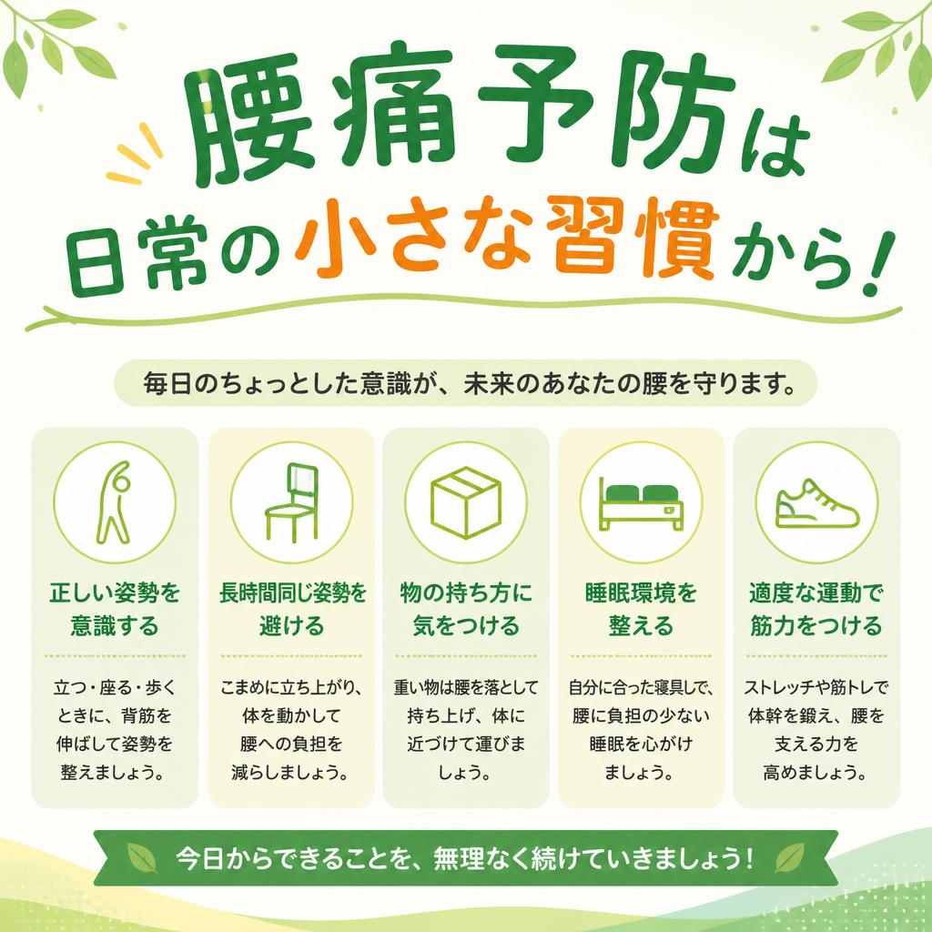 腰痛予防は日常の小さな習慣から！