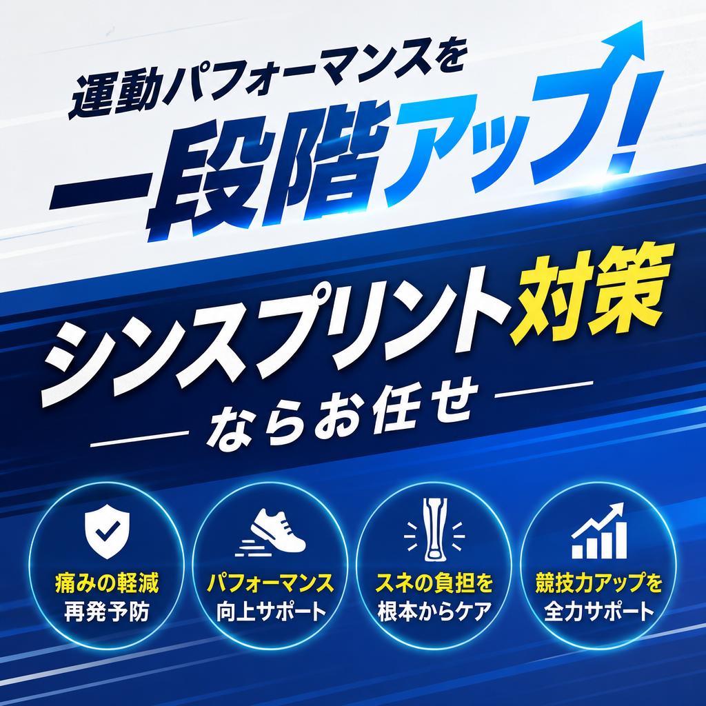 運動パフォーマンスを一段階アップ！シンスプリント対策ならお任せ