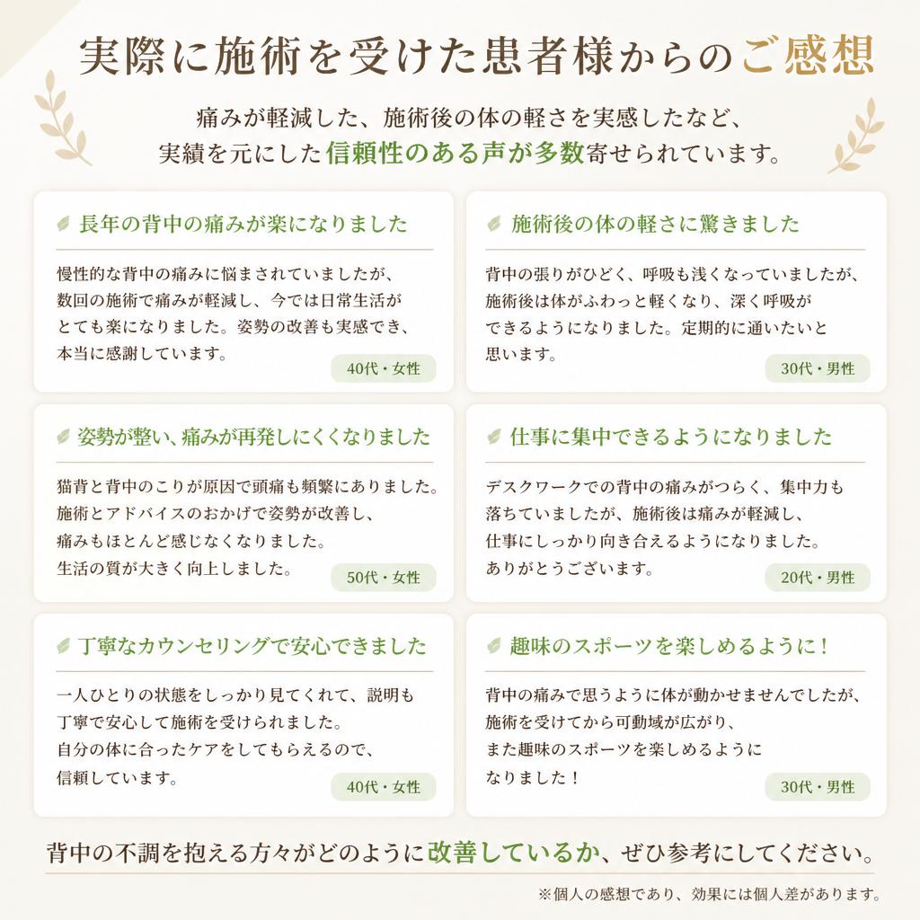 患者様の声