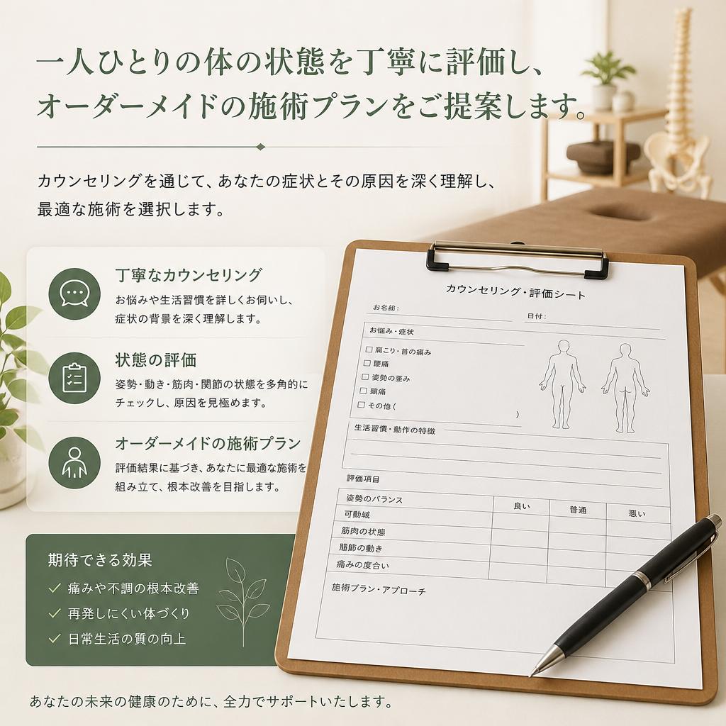 個別の施術プラン