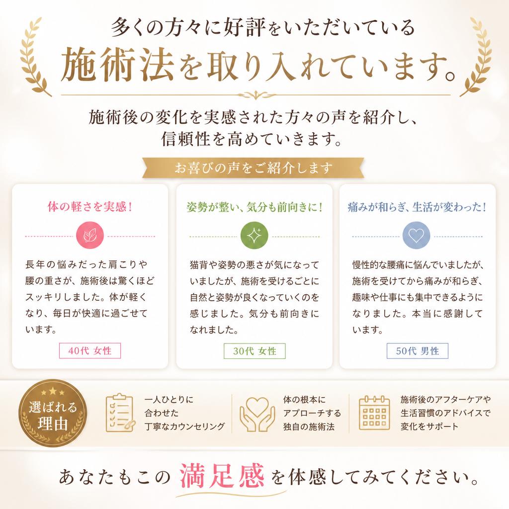 実績ある治療法