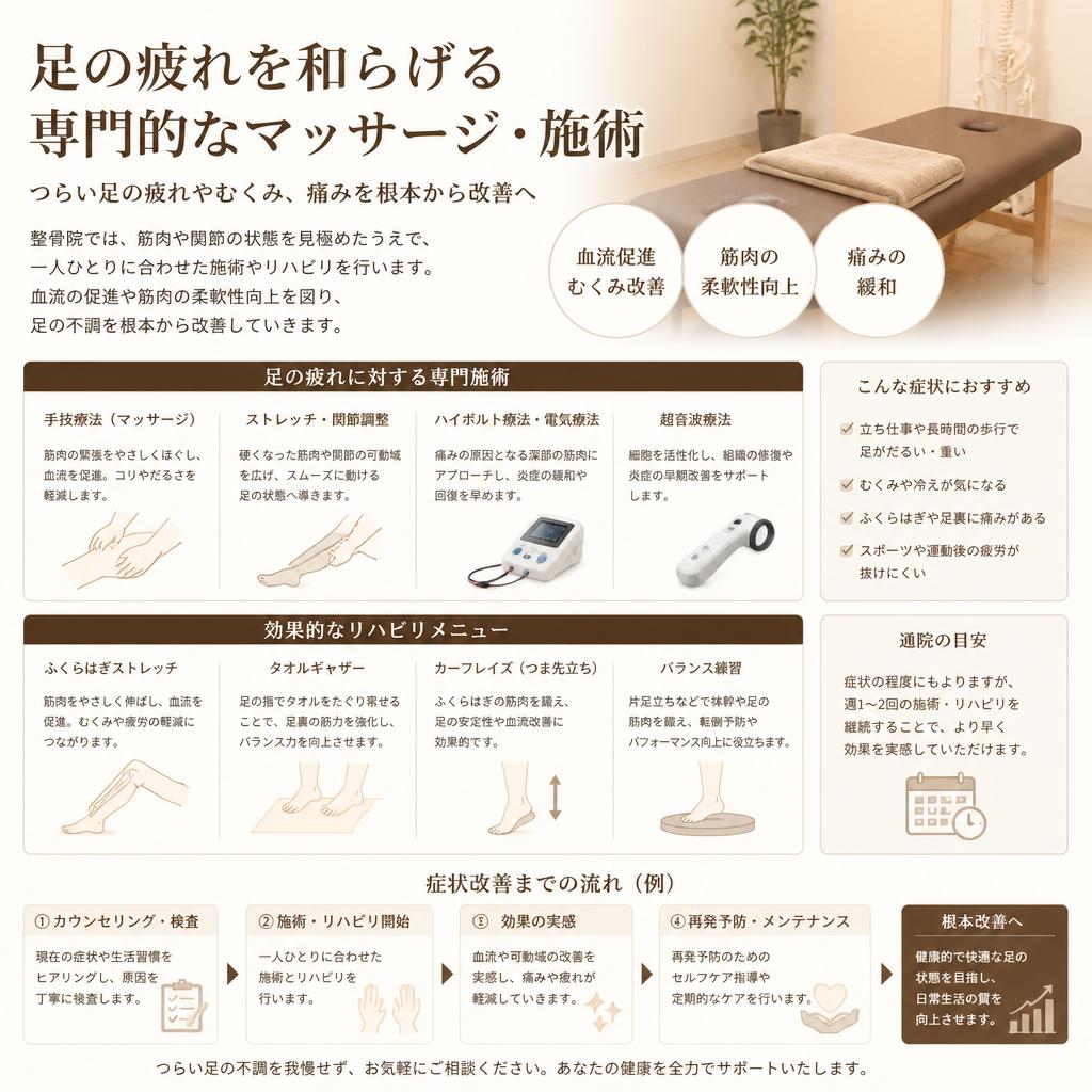 プロによるマッサージと施術