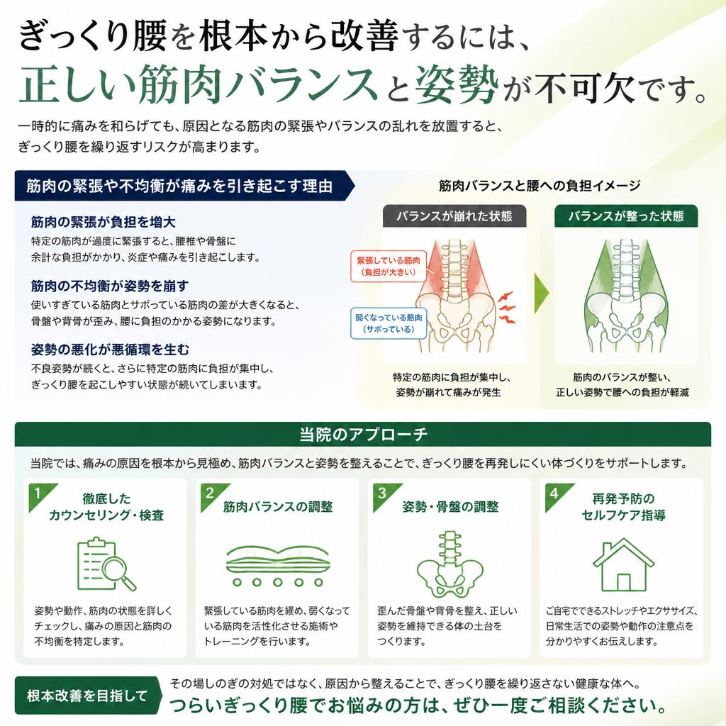 筋肉バランスと姿勢改善