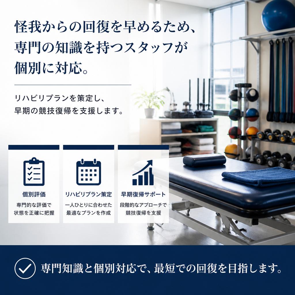 スポーツ障害に対する専門的なリハビリテーション