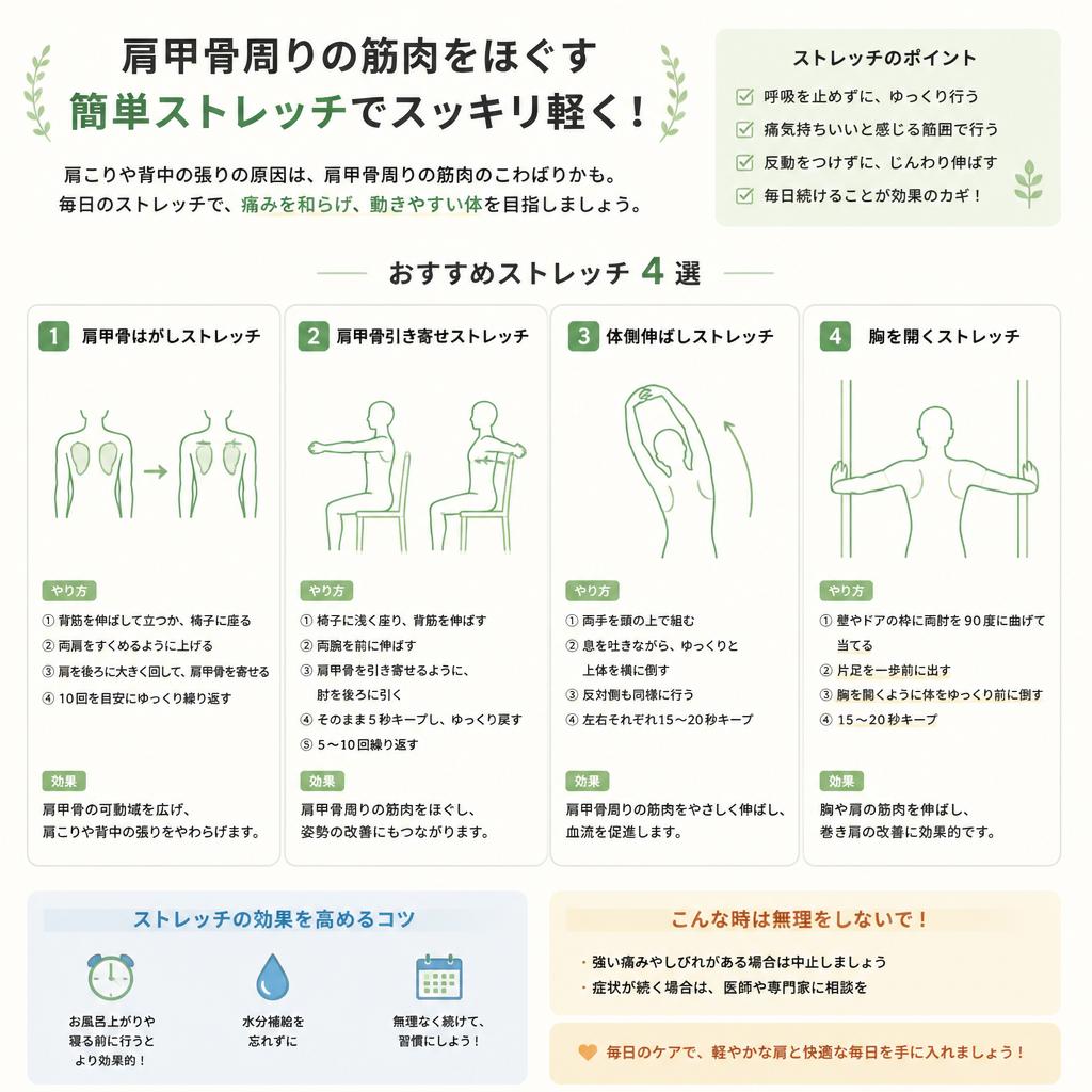 効果的なストレッチ法で肩甲骨を解放！