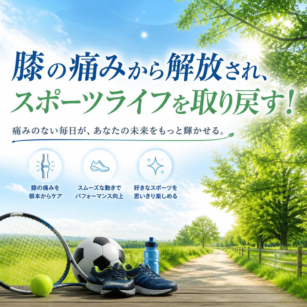 膝の痛みから解放され、スポーツライフを取り戻す！
