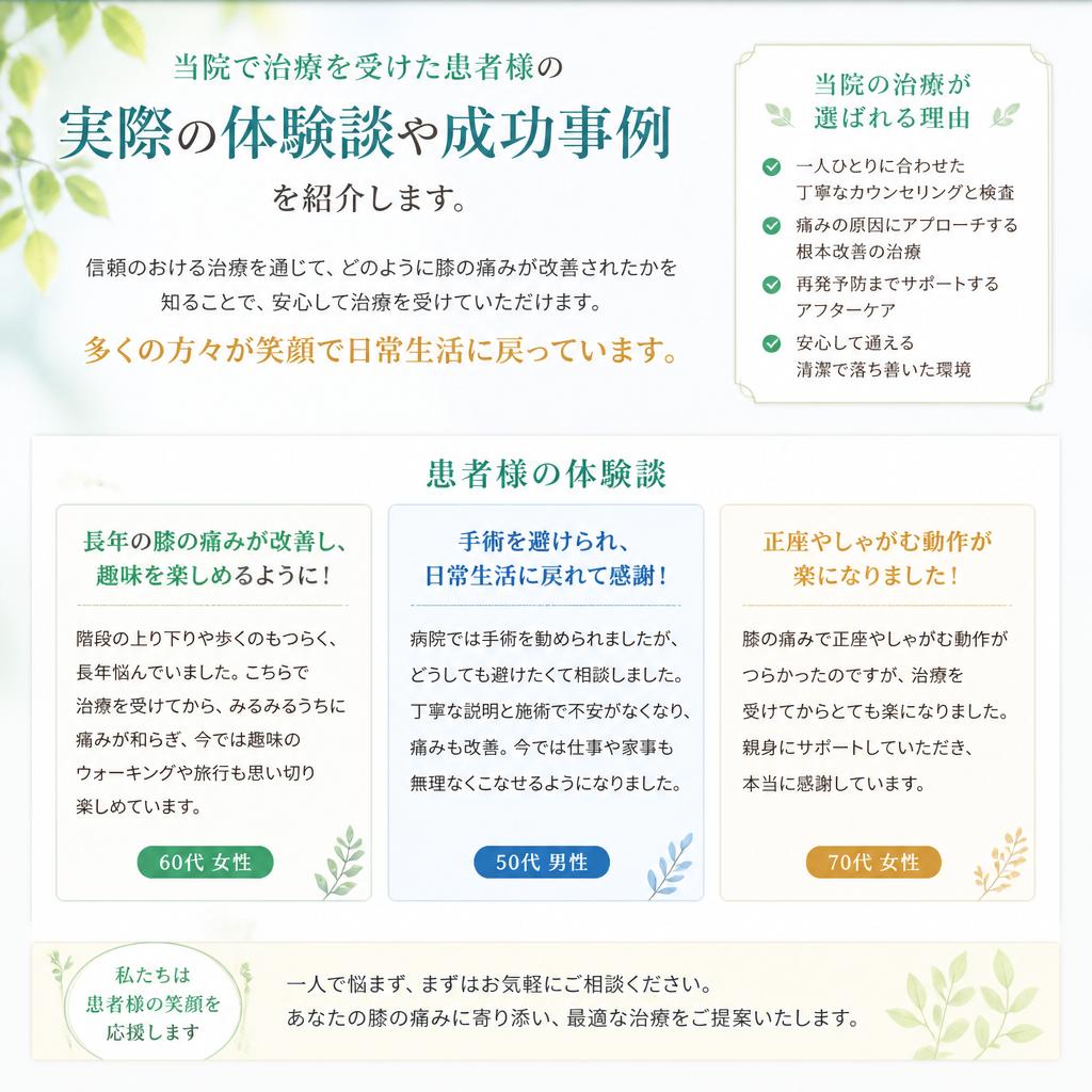 患者の声と実績