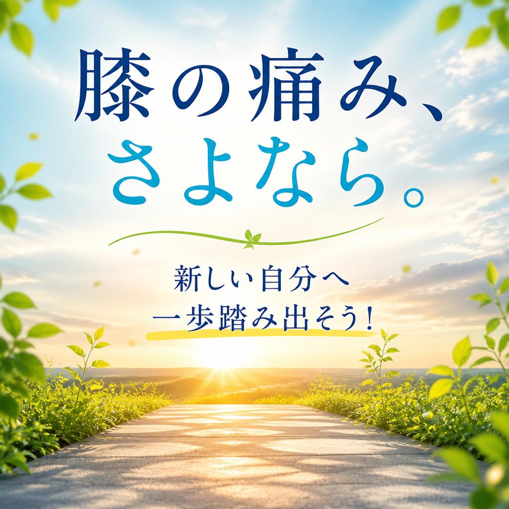 膝の痛み、さよなら。新しい自分へ一歩踏み出そう！
