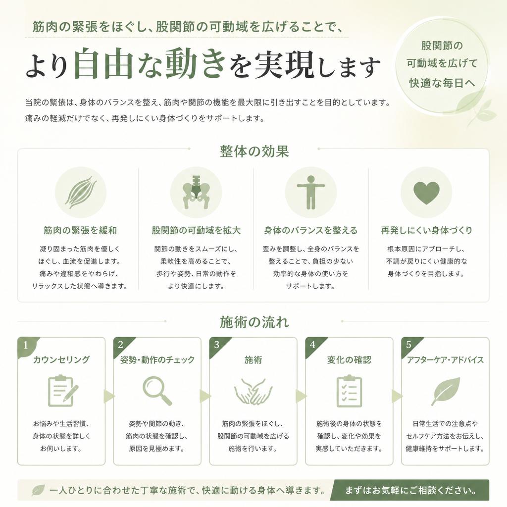 筋肉の緊張を解消する整体